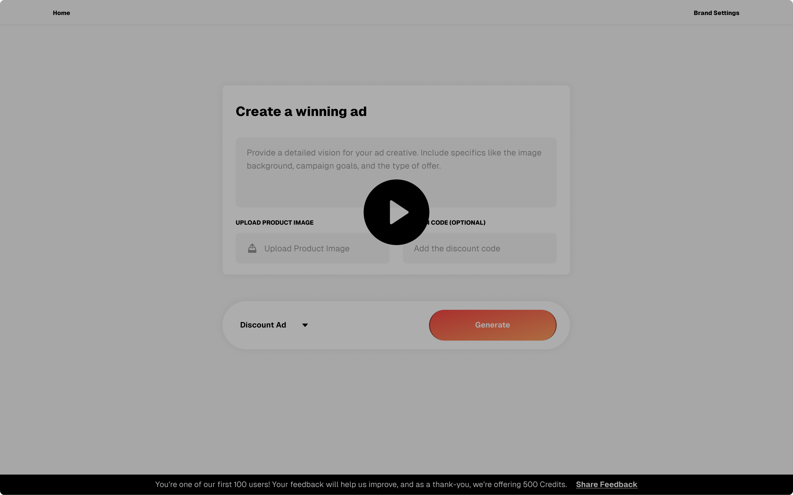 Product demo interface
